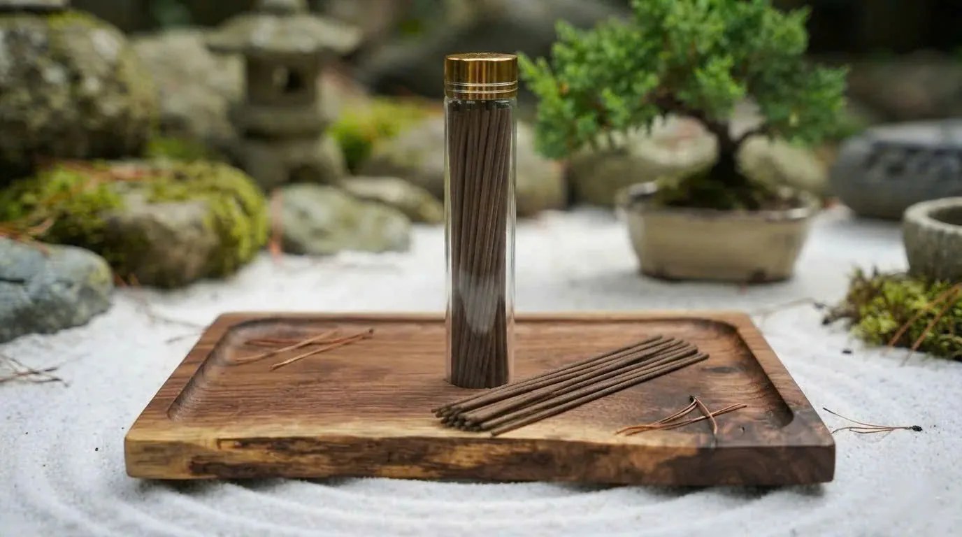 Ống Nhang Phù Vân Hương Trong Vườn Thiền Zen Thanh Tịnh