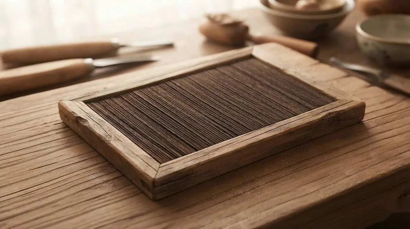 Khung Gỗ Cổ Điển Nâng Đỡ Từng Nén Hương Mỏng Manh